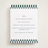 "Checked Out" - Graduation Menu Signs in Pine by Rachel Cassel - Front