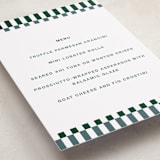 "Checked Out" - Graduation Menu Signs in Pine by Rachel Cassel - Detail