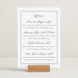 "Dotted Classic" - Graduation Menu Signs in Hydrangea by Carolyn MacLaren - In Use