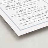 "Dotted Classic" - Graduation Menu Signs in Hydrangea by Carolyn MacLaren - Detail