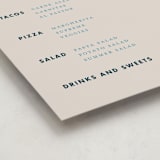 "Bold Grads" - Graduation Menu Signs in Navy by Angela Quan - Detail