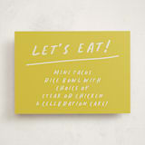 "Celebration" - Graduation Menu Signs in Limoncello by Maja Cunningham - Front