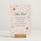 "Grad Vibes" - Graduation Menu Signs in Apricot by Ashley Iwafuchi - In Use