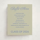 "New Style" - Graduation Menu Signs in Denim by Inkblot Design - Front