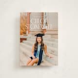 "Modern Serif" - Graduation Announcements in Snow by Ellen Schlegelmilch - Front