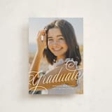 "Swooping" - Graduation Announcements in Cotton by Carmia Jordaan - Front