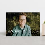 "Classy Stack" - Graduation Announcements in Limestone by Erica Krystek - Front