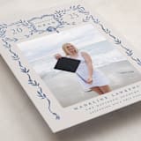 "Grad Crest" - Graduation Announcements in Indigo by Petra Kern - Detail