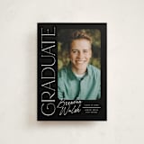 "Distinguished" - Graduation Announcements in Eclipse by Everett Paper Goods - Front