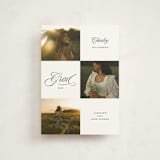 "Checked" - Graduation Announcements in Cotton by Kate Ahn - Front