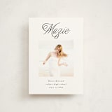 "Minimal Flourish" - Graduation Announcements in Noir by AK Graphics - Front