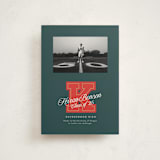 "Varsity Initial" - Graduation Announcements in Forest by Leia Matt - Front