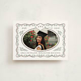"Ivy Grad" - Graduation Announcements in Linen by Paper Sun Studio - Front