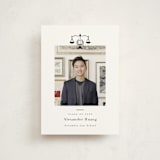 "Scales of Justice" - Graduation Announcements in Ink by Hudson meet Rose - Front