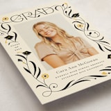 "Grad Florals" - Graduation Announcements in Cream by Morgan Ramberg - Detail