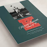 "Varsity Initial" - Graduation Announcements in Forest by Leia Matt - Detail