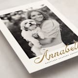 "vintage script" - Graduation Announcements in Golden by Maja Cunningham - Detail