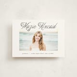 "Minimal Flourish" - Graduation Announcements in Noir by AK Graphics - Front