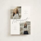 "Rounded Double" - Graduation Announcements in Cotton by Carolyn MacLaren - Front