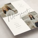 "Rounded Double" - Graduation Announcements in Cotton by Carolyn MacLaren - Detail