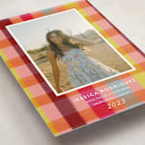 "Rainbow plaid" - Graduation Announcements in Ruby by Kat Roberts - Detail