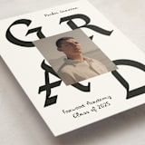 "Calligraphic Ink" - Graduation Announcements in Cotton by Chryssi Tsoupanarias - Detail