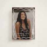 "Tassel Scallop" - Graduation Announcements in Snow by Susan Zinader - Front