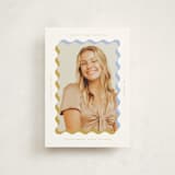"wavy frame" - Graduation Announcements in Aqua by Baumbirdy - Front