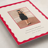 "Decorative Frame" - Graduation Announcements in Crimson by Baumbirdy - Detail