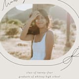 "Etna" - Graduation Announcements in Latte by Blustery August - Detail