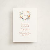 "wildflowers crest" - Graduation Announcements in Hoos by Cass Loh - Front