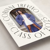 "Well Rounded" - Graduation Announcements in Classic White by Cindy Reynolds - Detail
