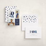 "In Vogue" - Graduation Party Invitations in Navy by Hooray Creative - Assembled