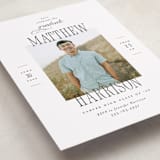 "Posh Party" - Graduation Party Invitations in Tuxedo by Pink House Press - Detail