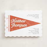 "Pennant Party" - Graduation Party Invitations in Cardinal by Catherine Culvenor - Front