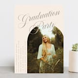 "Modern Curves" - Graduation Party Invitations in Almond by Morgan Kendall - Front