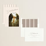 "Modern Curves" - Graduation Party Invitations in Almond by Morgan Kendall - Assembled