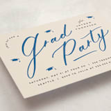 "Celebrate the Grad" - Graduation Party Invitations in Azure by Louise Kay - Detail