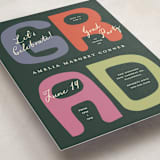 "Chunk" - Graduation Party Invitations in Funky by Pixel and Hank - Detail