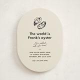 "Oyster" - Graduation Party Invitations in Caviar by Megan Davis - Front