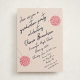 "Sparkle and Rhythm Celebration" - Graduation Party Invitations in Fuchsia by Sarah Rosenthal - Front