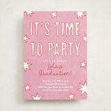"Starry Celebration" - Graduation Party Invitations in Cotton Candy by Kercia Jane - Front