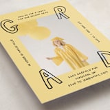 "Outlined" - Graduation Party Invitations in Butter by Inkblot Design - Detail