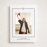 "Cap Frame" - Graduation Announcement Photo Mount Cards in Noir by Annie Shapiro - Front
