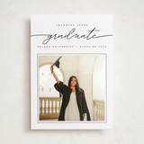"Simple Details" - Graduation Announcement Photo Mount Cards in Tuxedo by Pixel and Hank - Front