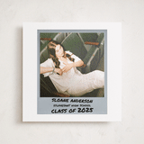 "Photo Snap + Penned Names" - Graduation Announcement Photo Mount Cards in Noir by Cleghorn Creative - Front