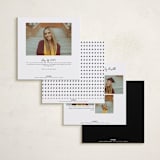 "Photo Snap + Penned Names" - Graduation Announcement Photo Mount Cards in Noir by Cleghorn Creative - Back of Card Options
