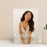 "Typeset" - Graduation Party Invitations in Dove by Erin L. Wilson - Front