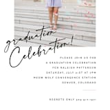 "Modern Celebration" - Graduation Party Invitations in Cloud by Jenna Holcomb - Detail