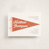 "Pennant Party" - Graduation Party Invitations in Cardinal by Catherine Culvenor - Front